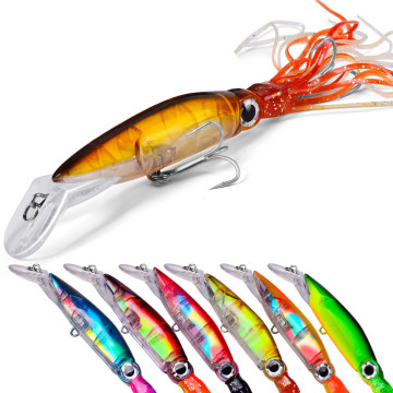 High Quality 230mm 40g Floating Bionic Long Casting Lure for Topwater Squid Fishing Bait