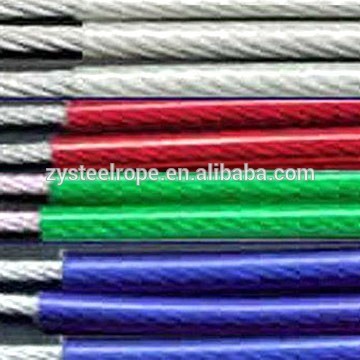 PVC coated wire rope, 7*7 PVC coated galvanized wire rope