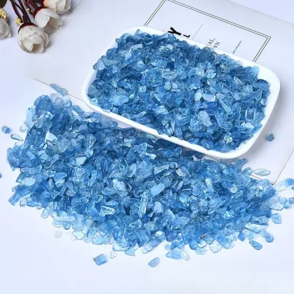 Top Quality Bulk Aquamarine Stone Chips for Decoration