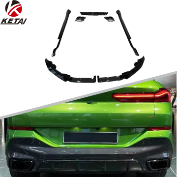 BMW X6 G06 2023 M-Performance Aerokit Side Varts و Leal Pumper Spoiler Lip