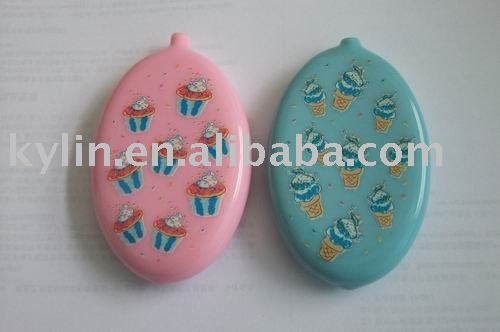 plastic oval coin holder