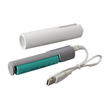 2,500mAh Power Banks with Dis-mountable 18650 Battery, 5V DC/2.1A USB 1, 5V, 800mA Input