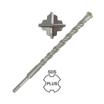 Testa trasversale in carburo di sino reale SID S4 FLUTE SDS Plus Bit per trapano a martello per perforazione a parete in mattoni in cemento
