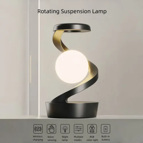 Светодиодная лампа с изменением цвета с беспроводной зарядкой