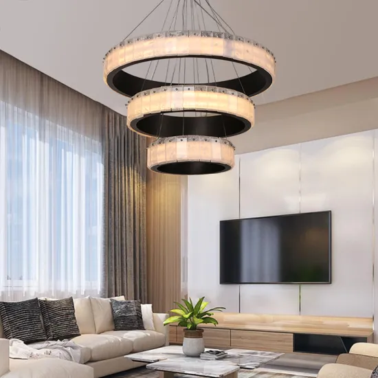 Fashion Three Layers Villa Round Glass Led Chandelier