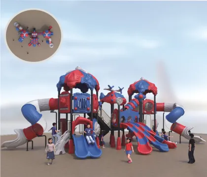 Commercial recreation facility plastic combine slide