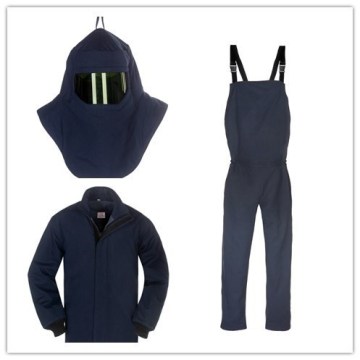 Arc flash clothing with jacket and bib-overal