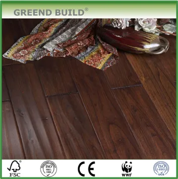 Waved finishing Dark Teak Wood Flooring Indonesia