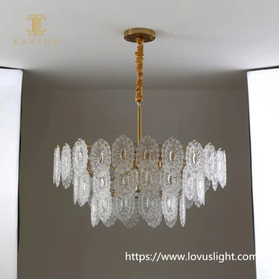 Plate shaped crystal modern design chandelier Concise style light luxury crystal chandelier