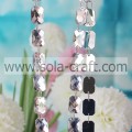 Rectangle oblong cristal acrylique perle à facettes guirlande diamant brin décoration de mariage rideaux chaînes irisation couleur Optio