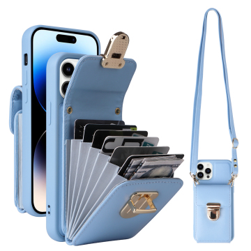 Wallet Kickstand Crossbody Case for iPhone 11/12/13/14/15/16 XS/XR Pro Max