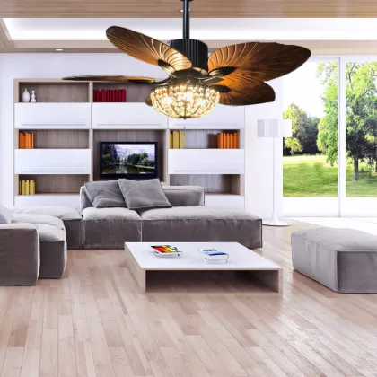 JYLIGHTING Retro American Luxury Chandelier Fan with Light - Modern Ceiling Fan Lights