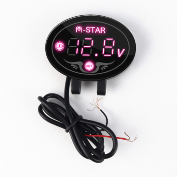 Waterproof LED Night Vision Motorcycle Voltmeter Display