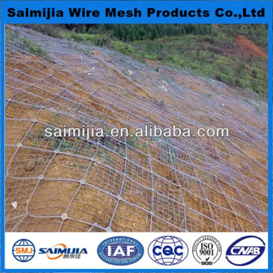 Slope protection wire mesh active to defend