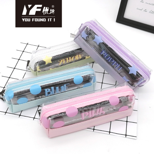 Pu Pencil Case Custom fashion color style pencil case Manufactory