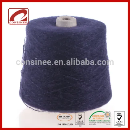 100% Contamination blended yarn Mohair with Wool blended Silk fancy yarn