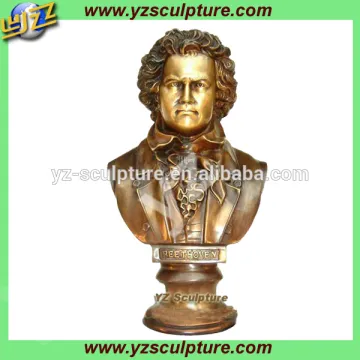 indoor decorative famous bronze bust statue of man for sale