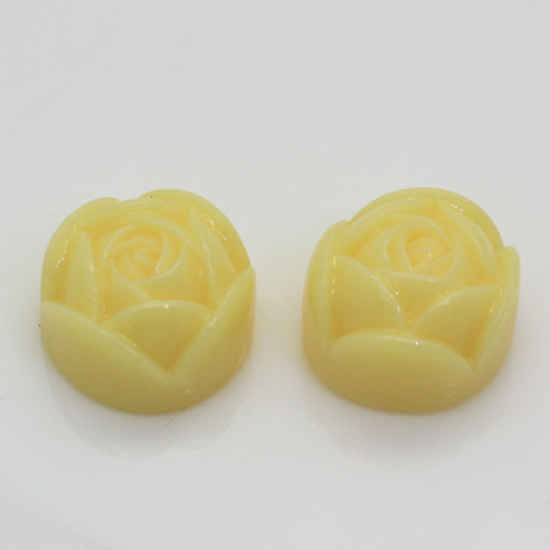 100 Stück Rose geformte Harz Cabochon Candy Beads Handmade Craftwork Dekor Dekor Charms Kinder Schmuck Ornament Shop