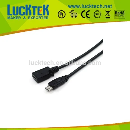 Micro USB B male to Mini USB 5pin female cable 0.5M