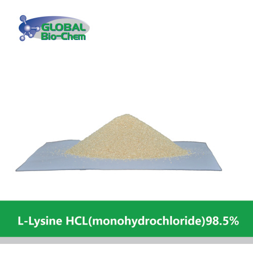 L-Lysine HCL (monohydrochloride) tayada sare leh 98.5%