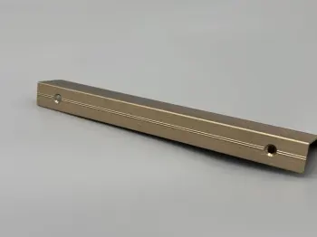 Brushed Gold Aluminum Wardrobe Handle Profile