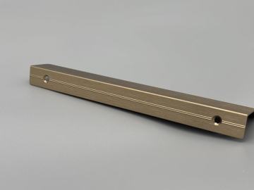 Brushed Gold Aluminum Wardrobe Handle Profile
