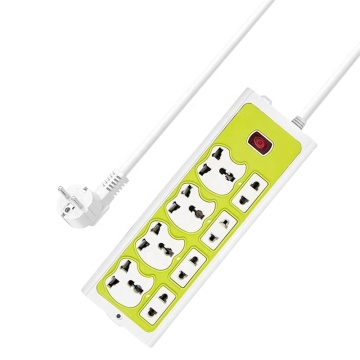 Nieuwste ontwerp Green Universal Electrical Power Strip - 4 Way Socket Extension