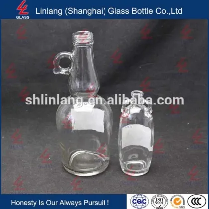 food grade camellia oil bottle glass with handle