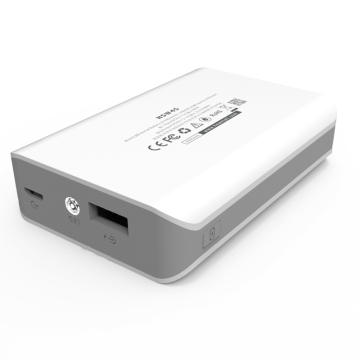 waterproof portable travel usb power bank with led light