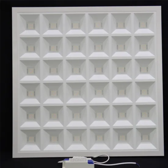 600x600 Anti-Glare Recessed Square Slim Grille Backlit LED Panel for Commercial Office False Ceiling Light