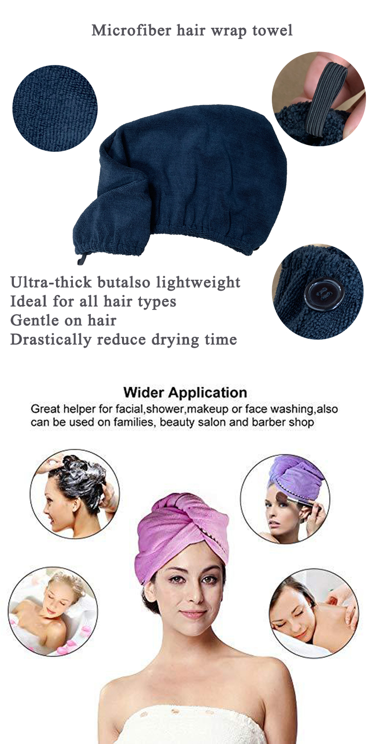 Microfiber Hair Wrap Towel 