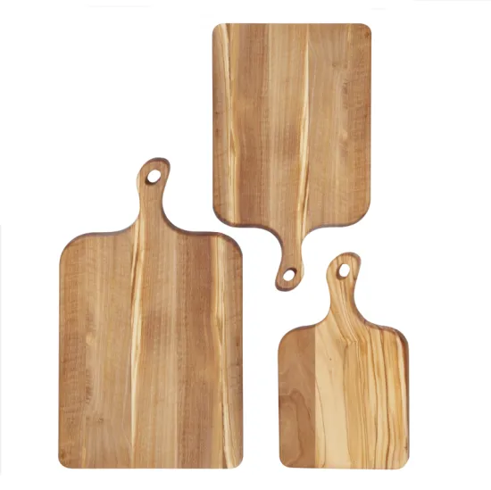 Bread board with handle, olive