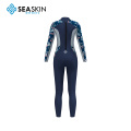 Seaskin Women Printing Pattern Long Sleeve Diving Wetsuit