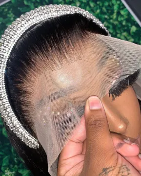 Cheap Human Hair Wig Pre Plucked Wholesale Raw Indian Cuticle Aligned Virgin Human Hair Full HD Lace Front Wig Bleached Knots
