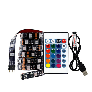 Waterproof RGB 5050 60LED USB 5V LED Strip Light Kit with IR 24Key/RF 17Key Control