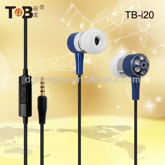 2016 Comfortable portable durable metal earbud with mic for cell phone mobilephone