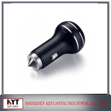 SGS CE FCC ROHS certified 5V 3.4A car charger with emergency hammer, android phone chargers usb car charger