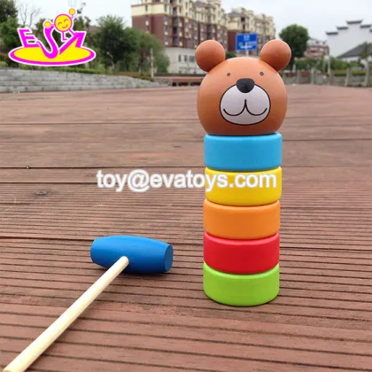 fashion children musical wooden toy bear W11G030