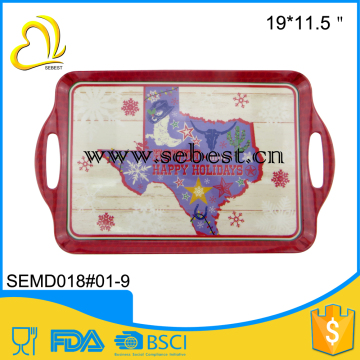 most popular product handle melamine plastic bread trays