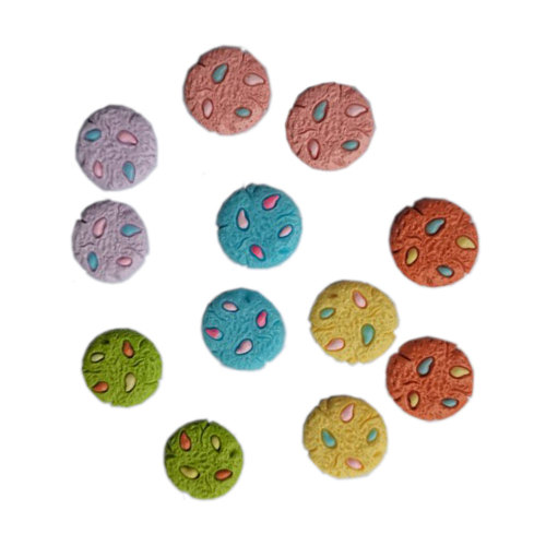 15mm Coloré Résine Biscuit Pendentif Charme Fabrication de Bijoux Résultats Charmes Mignons DIY Boucles D&#39;oreilles Collier Porte-clés Accessoires