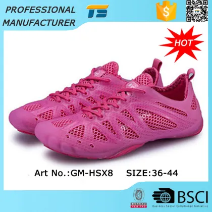 Pink Hiking Water Shoes Anti-Slip Aqua Water Shoes