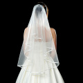 Simple Short Tulle Wedding Veils Cheap White Bridal Veil for Bride for Mariage Wedding Accessories