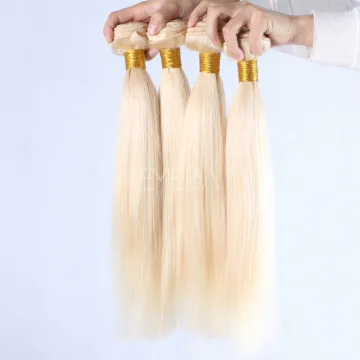 Hot Selling Remy Double Drawn Weft Full cuticles Russian hair blonde 613 color weave human hair weft