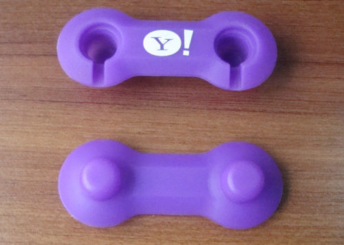 Purple New Dog Bone Cable Silicone Earbud Cable Winder/ Earphone Cable Winder With 2 Holes