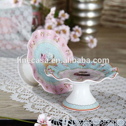 6.25 Inches Elegant Unique Shaped Cake Stand with Color Box