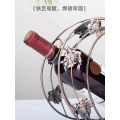 Gold bronze mini moon wine rack