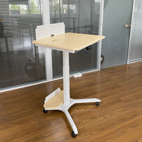 Automatic Height Adjustable Small Sit Stand Mobile Desk