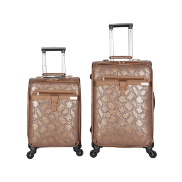 PU leather travel luggage with makeup bag market