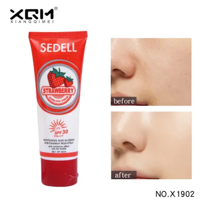 Strawberry Sunblock: The Spot XQM Cosmetics Facial Sunscreen - GMPC Certified Whitening Sunscreen