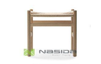 Nasida Outdoor Wegner Solid Wood Stool Replica with Manila